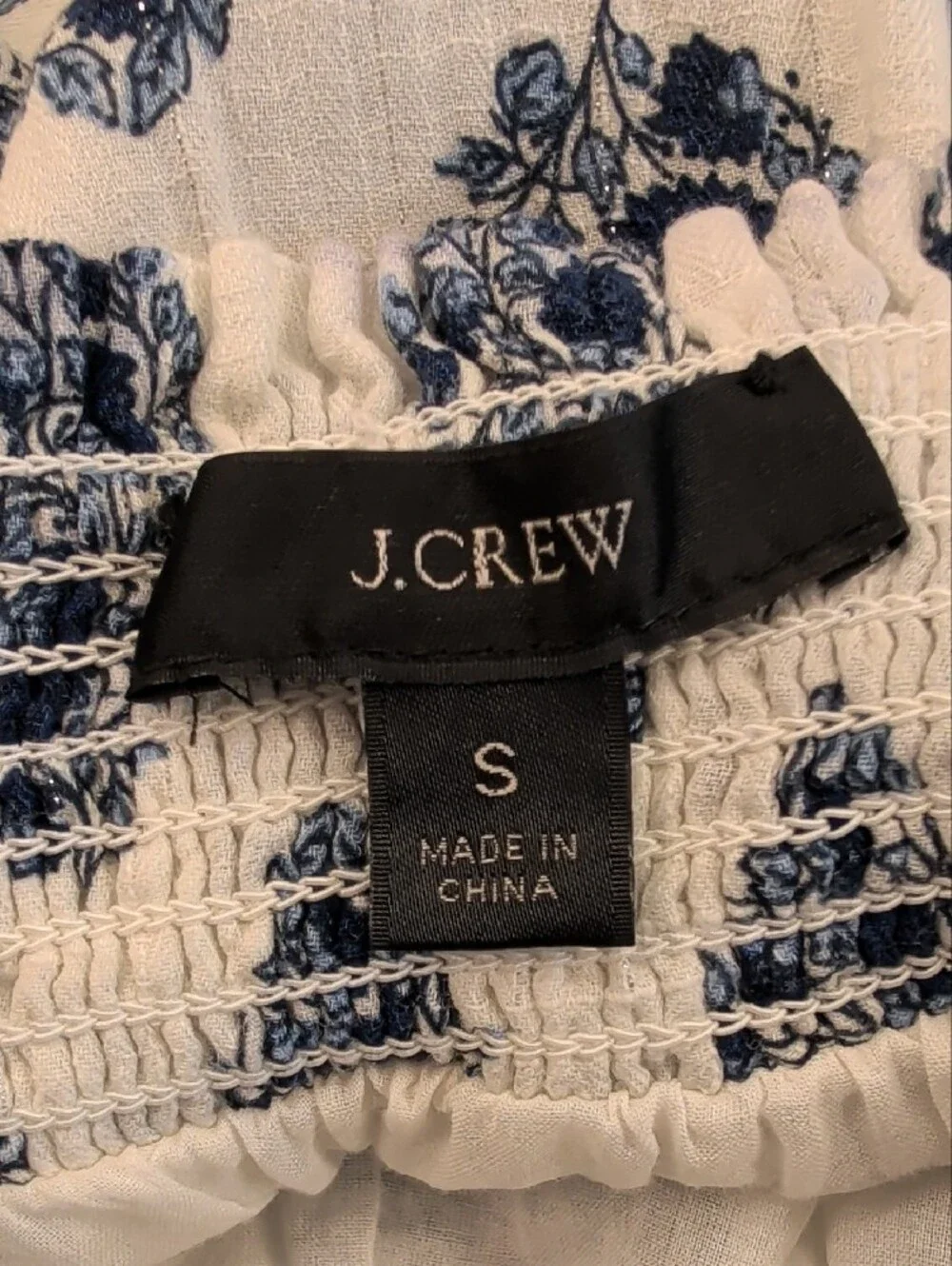 J. Crew Navy Floral Square-Neck Women’s Re-Imagined Dress Size S